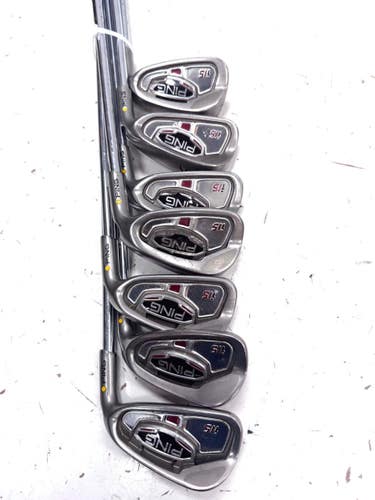 Used Ping I15 YELLOW Mens Iron Set RH 4I-PW 11860-S000316113