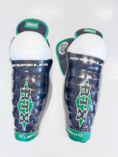 Used Hespeler RTX Senior Shin Guards Black 15" 11860-S000316161