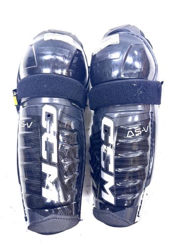 Used CCM AS-4 Senior Shin Guards Black 12" 11860-S000316199