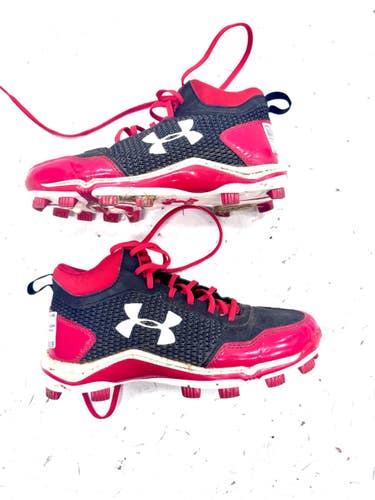 Used Under Armour BB/SB Cleats Red Junior 05.5 11860-S000317419