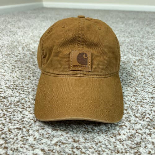 Carhartt Hat Mens One Size Brown Outdoor Canvas Adjustable Strapback Workwear