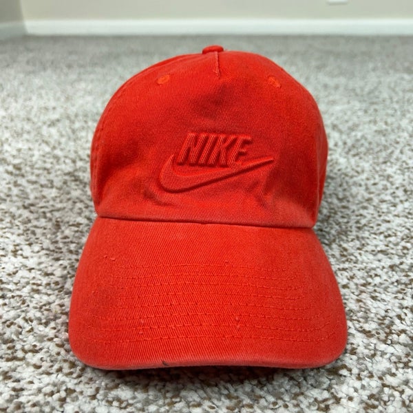 Nike Hat Men One Size Orange Athletic Adjustable Tonal Logo Cap Heritage86 Sport