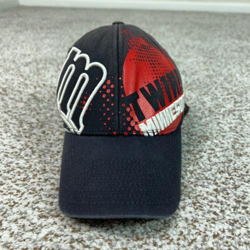 Minnesota Twins Hat Mens Small Blue Baseball MLB Stretch Flex Cap Sports Logo