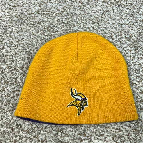 Minnesota Vikings Hat Mens One Size Purple Gold Reebok Football Cap NFL Beanie