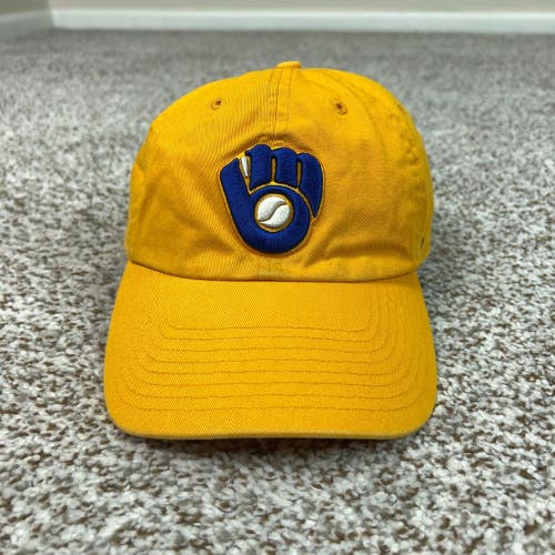 Milwaukee Brewers Hat Mens One Size Yellow MLB 47 Baseball Cap Adjustable Dad
