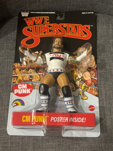 CM Punk WWE Mattel Superstars LJN Action Figure Wave 4 Black Card Brand New