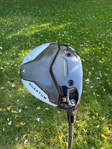 Callaway Quantum Max 3-Wood 15 Denali Frost Silver Stiff Flex 43" +HC NICE