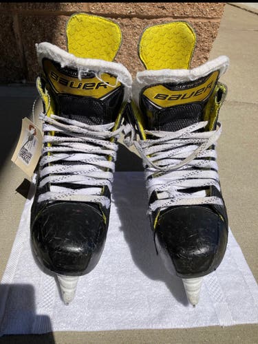 Used Senior Bauer Supreme S37 Hockey Skates Extra Wide Width 7.5