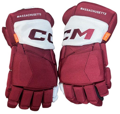 CCM Jetspeed Pro Stock Custom Maroon Hockey Gloves 15" NCAA NEW (16251)