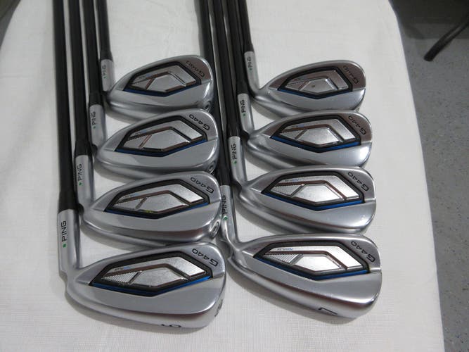 Ping G440 Iron Set - 6-UW, 52, 56 - Regular Graphite Green Dot +0.5" Long - MINT