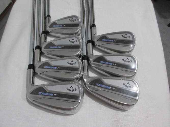 Callaway Paradym Ai Smoke Iron Set - 5-PW, AW - Stiff Flex Steel - NEW