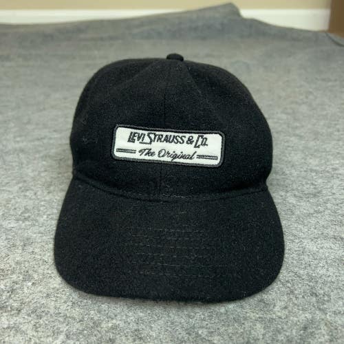 Levi Strauss Mens Hat Cap Snap Back One Size Black Patch Logo Classic Everyday