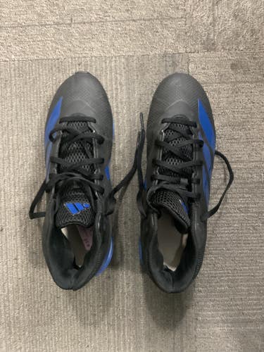 Used Adidas ADIZERO BB/SB Cleats Royal Blue And Black Senior 9.5 11614-S000246235