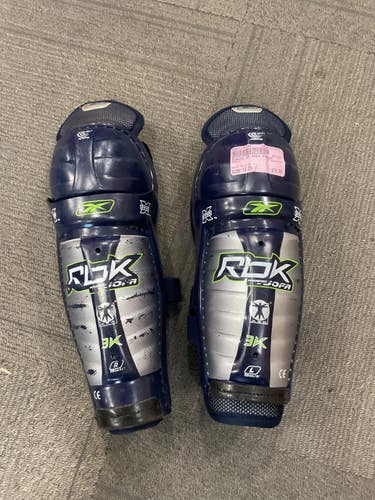 Used Reebok 3K Intermediate Shin Guards Navy Blue 10" 11614-S000246185