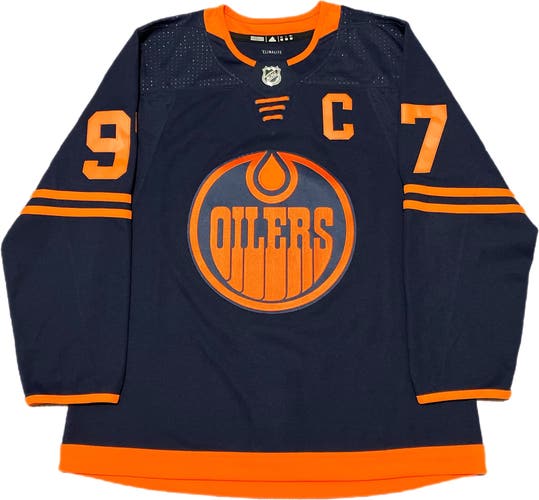 Edmonton Oilers Connor McDavid Navy Alt Adidas NHL Hockey Jersey Size 52