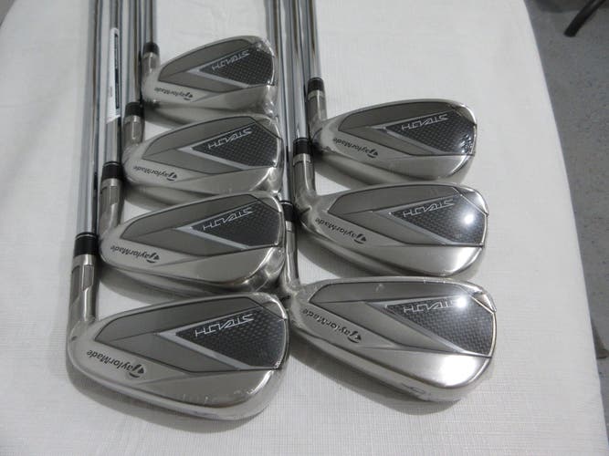 TaylorMade Stealth Iron Set - 5-PW, AW - Stiff Flex Steel - NEW