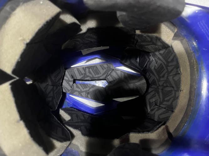 Used Evoshield HELMET W/ MASK Batting Helmet w/Mask Royal Blue SM 11605-S000229066