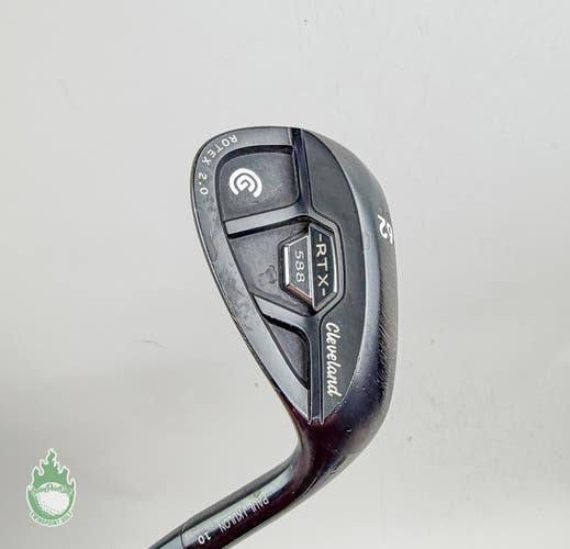 Used Cleveland Black 588 RTX Rotex 2.0 Wedge 62*-10 Stiff Graphite Golf Club
