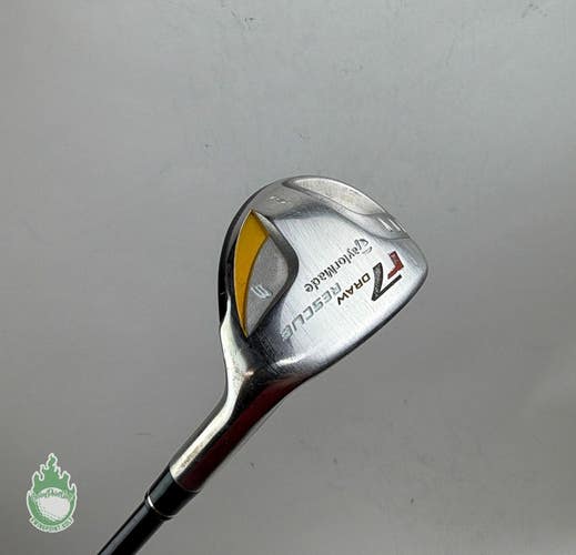 Used RH TaylorMade r7 Draw Rescue 3 Hybrid 19* Stiff Flex Graphite Golf Club