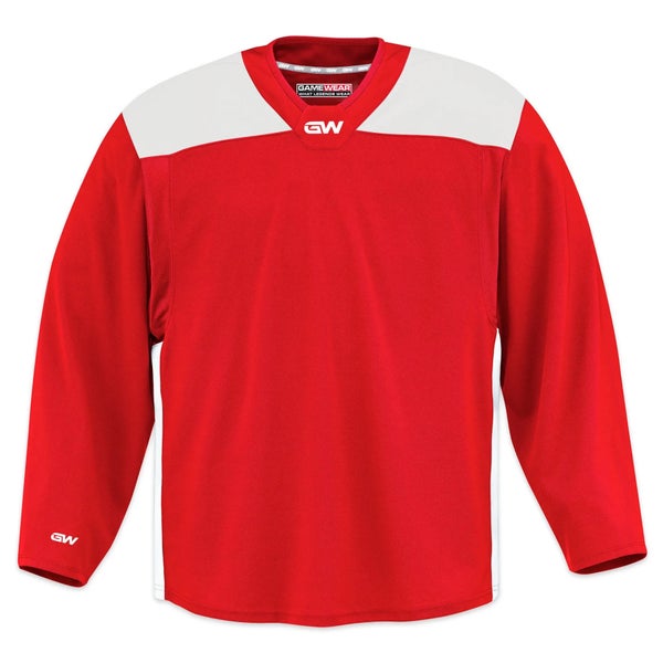 Red/White Goalie Cut Men's Gamewear GW6500 Practice Jersey (New)