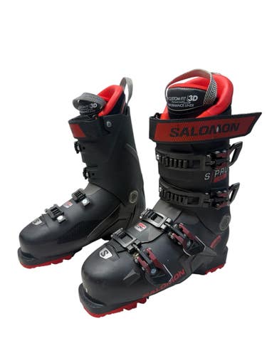 Used Salomon S PRO HV Mens DH Ski Boot Black And Red 260 MP - M08 - W09 11835-S000213991