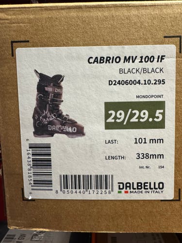 Mondo 29 & 29.5 Men's Dalbello Cabrio MV 100 IF Ski Boots Medium Flex (New)