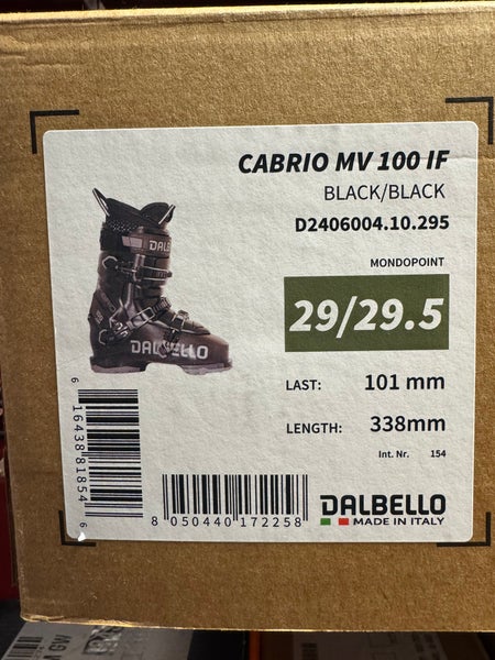 Mondo 29 & 29.5 Men's Dalbello Cabrio MV 100 IF Ski Boots Medium Flex (New)