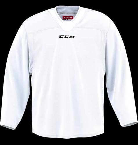 White Large Men's CCM 6000 Practice Jersey (New)