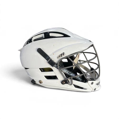 Used Cascade CS-R Lacrosse Helmet White Adjustable (Fits All) 11735-S000370866