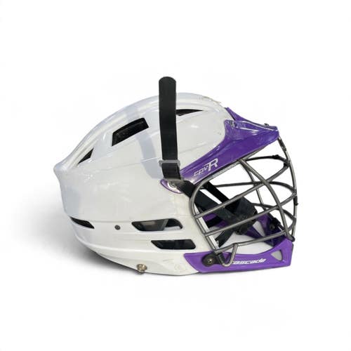 Used Cascade CPV-R Lacrosse Helmet White and Purple Adjustable 11735-S000370865
