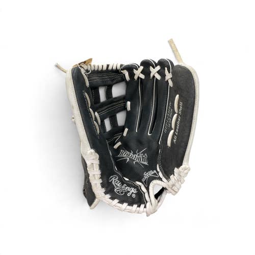 Used Rawlings HFP125HBW Fastpitch Glove 12 1/2" Right Hand Throw Black/White 11735-S000370886