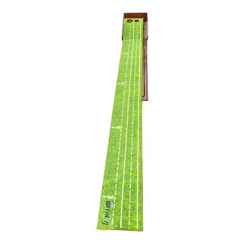 Used 8 Ft Practice Putting Green Mat with Wood Cup End 11735-S000370870