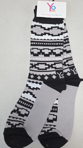 ST11 Yo Sox "Southwestern Aztec" Crew Length Socks WOMENS 6-10 FREE SHIPPING