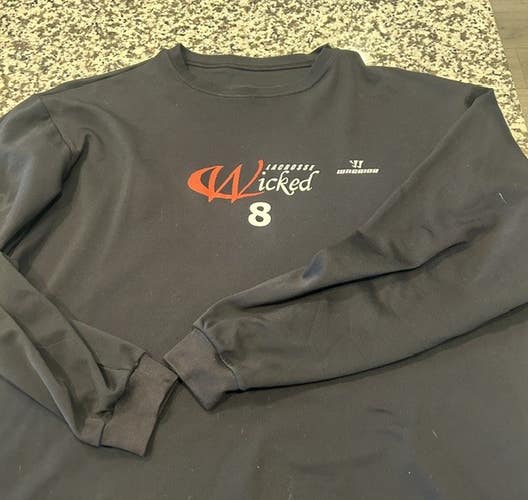 Warrior Vapor Tek Wicked lacrosse team long sleeve shooter shirt XL black
