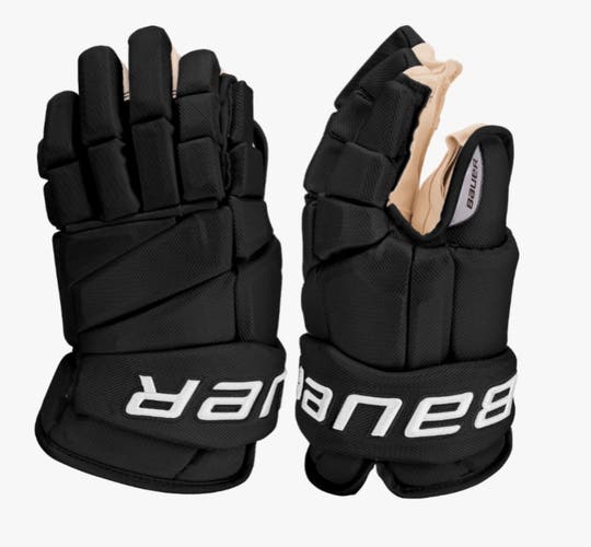 New Bauer Vapor Pro Team Stock Gloves (Pro Stock) - Black - Bruins (Multiple Sizes)
