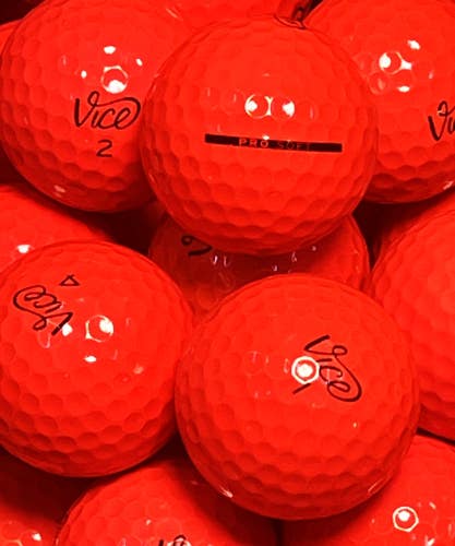 12 Near Mint AAAA Red Vice Pro Soft Near Mint AAAA Used Golf Balls