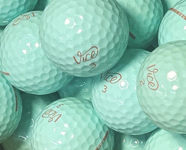 12 Near Mint AAAA Pastel Blue Vice Pro Soft Near Mint AAAA Used Golf Balls