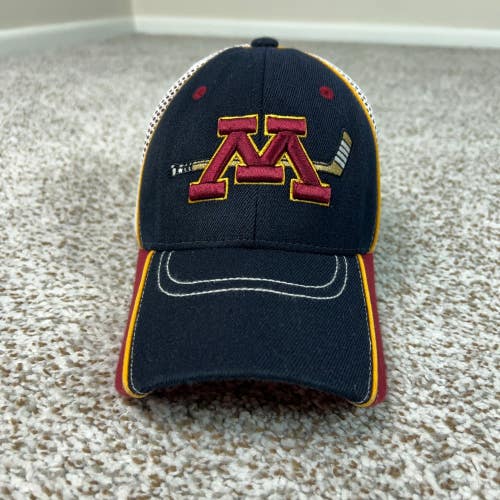 Minnesota Gophers Hat Mens Medium Flex Stretch Black Ice Hockey College NCAA Cap