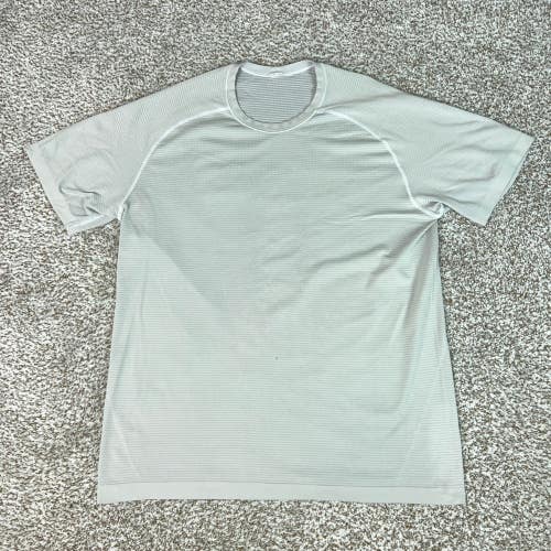 Lululemon Shirt Mens Large Gray Gym Metal Vent Tech Short Sleeve Workout Sports