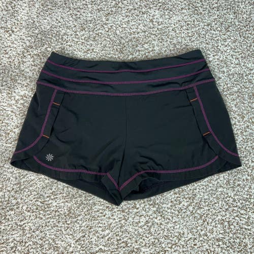 Athleta Shorts Womens Small Black Athletic Lined Running Sports Gym Stability