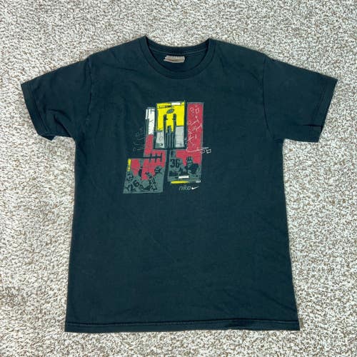 Vintage Nike Shirt Men Medium Black Casual Football Graphic Tee T USA Casual 90s