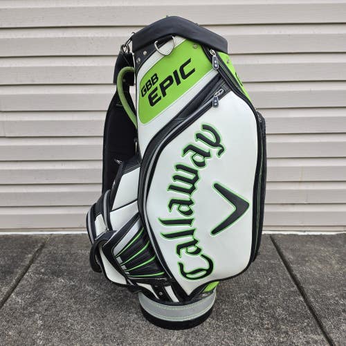Callaway GBB Epic Chrome Soft Staff Tour Golf Cart Bag White Green 6-Way
