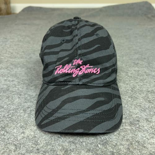 Rolling Stones Mens Hat Strap Back Black Gray Pink Music Cap Band Embroidered