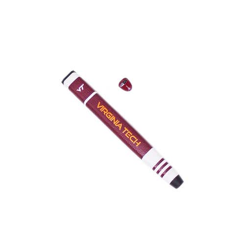 NEW Team Golf Virginia Tech Hokies Maroon/White Jumbo Putter Grip w/Ball Marker