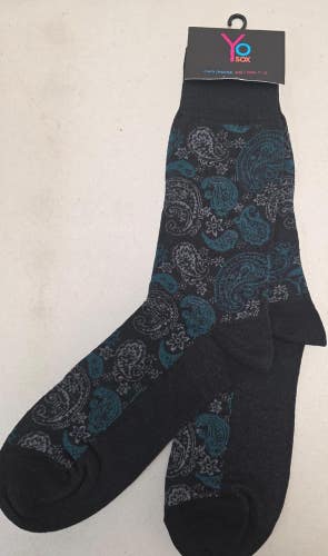 ST19 Yo Sox "Paisley Bandana Pattern" Crew Length Socks MENS 7-12 FREE SHIP