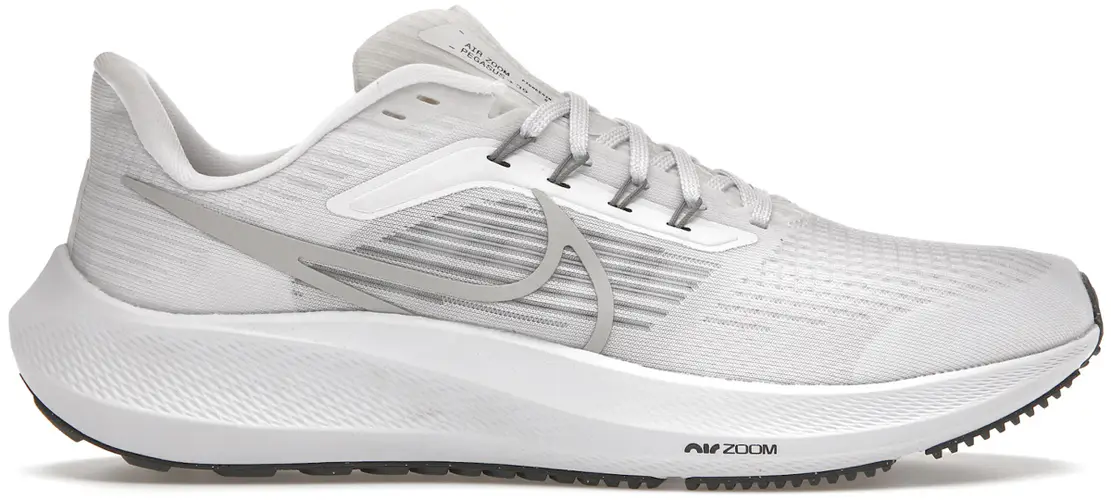 Size 10 - Nike Air Zoom Pegasus 39 White Grey Fog mens DH4071-100
