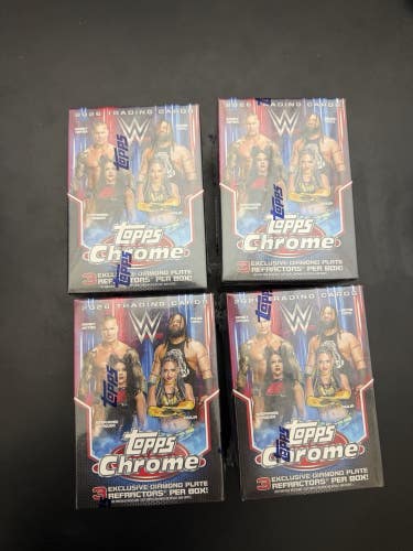 2026 Topps Chrome WWE Blaster Box LOT X 4 Boxes   Sealed