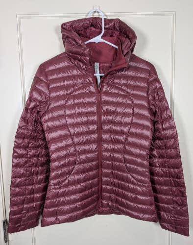 Lululemon Pack It Down Hooded Puffer Jacket Size: 4 Packable Bordeaux Drama