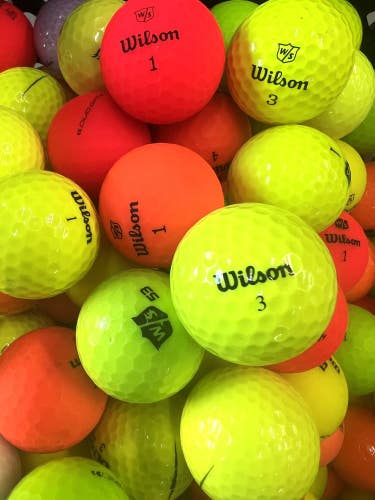 12 Near Mint AAAA Wilson Used Golf Balls...Full Color Mix