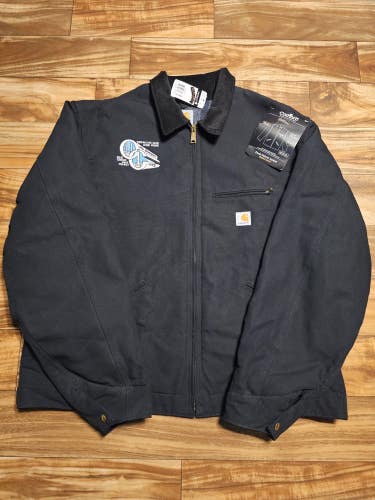 Vintage Carhartt J001 BLK Detroit Jacket Black USA Made Blanket Lined Size XXL